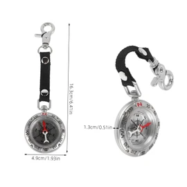 Sosoport Camping Accessory Durable Keychain Compass Portable Hiking Compass for Direction Finding Zinc Alloy Design
