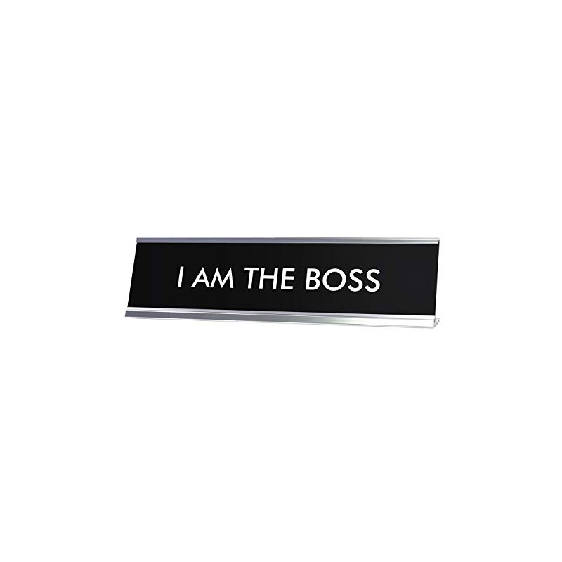 Signs ByLITA I AM THE BOSS Novelty Desk Sign