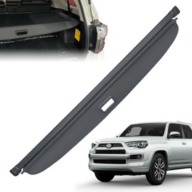 Blycorul Trunk Cargo Cover for Toyota 4Runner 2010-2024, with Carbon Fiber Texture Ends, Anti - Peeping Retractable Security Shade for Privacy, 4Runner Accessories