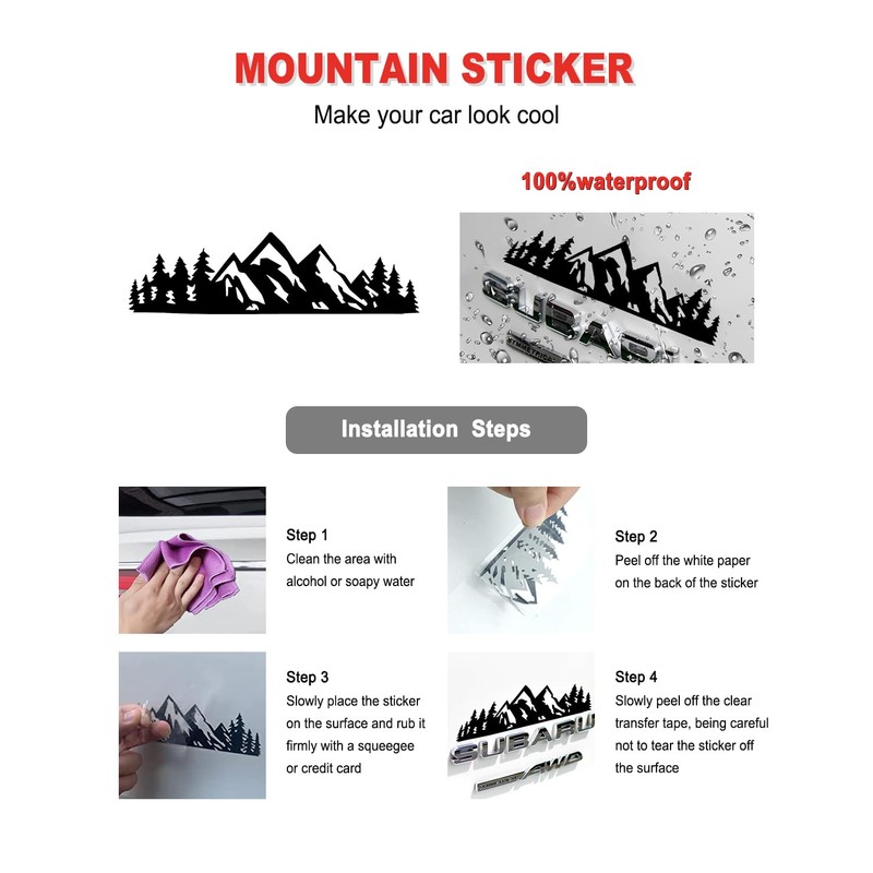 ZXFOOG Mountain License Plate Frames- Plastic Black Car Tag Holder