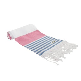 Blue Beach Turkish Towel - 100x180cm Large Turkish Hammam Peshtemal Towel - Super Absorbent, Quick Dry, Lightweight, Compact Towels for Swimming, Bath, Yoga Gym, Sauna and Travel (Fuchsia, 1)