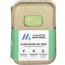 mountainFLOW Plant-Based, Biodegradable, Petroleum Free Ski/Snowboard Hot Wax, Cold (-5-15F / -21 to -9C) 2-Pack