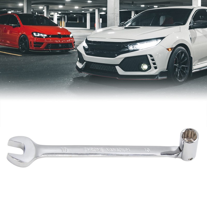 uxcell 10mm Swivel Head Combination Socket Spanner Wrench Auto Car