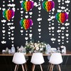 BJAINGEXK 10Pcs Rainbow Heart Paper Honeycomb Ball Party decoration 10-piece