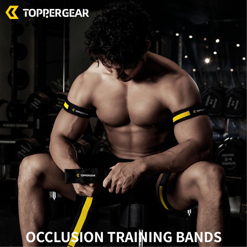 TOPPERGEAR Official Occlusion Training Bands Compression Bands for Blood Flow