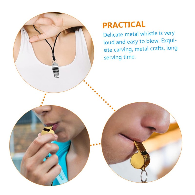 Sosoport Sturdy Metal Whistle Pendant Emergency Survival Tool Referee Whistle