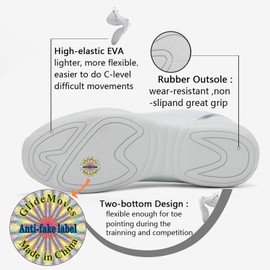 GlideMoves Cheer Shoes Girls Cheerleading Shoes Dancing Training Sneakers Boys and Girls Big Kid Size 2 White 34