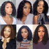 v Part Wig Kinky Curly Human Hair Wig 180 Density