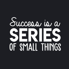 Vinyl Wall Art Decal - Success is A Series of Small Things - 17" x 26" - Modern Motivational Positive Quote for Home Bedroom Living Room Office Workplace School Classroom Decoration Sticker