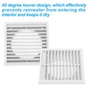 PATIKIL 5" Wall Vent, ABS Gable Vent Grille Louvered Square