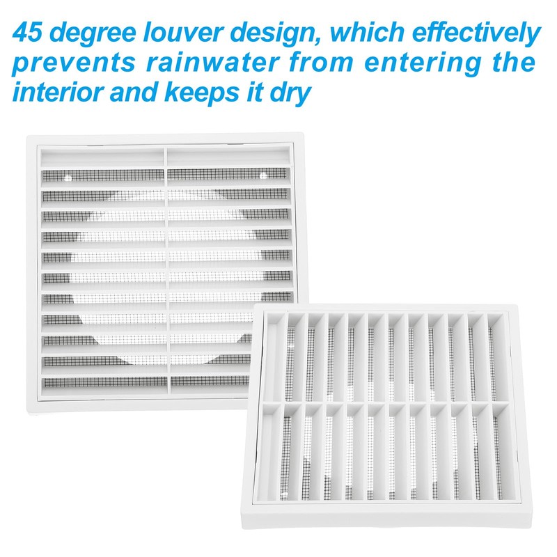 PATIKIL 5" Wall Vent, ABS Gable Vent Grille Louvered Square