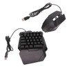One Handed Keyboard Mouse Set Wired 35 Keys RGB Backlight