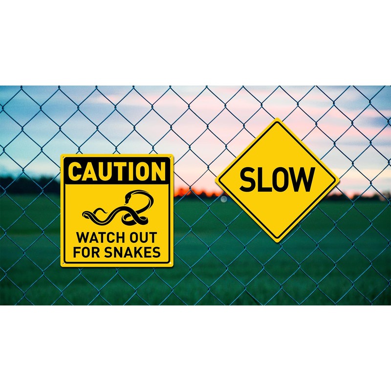 BTHUKO Safety Sign 12x12 inch, Danger Sign Watch Out for