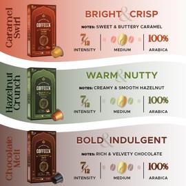 Coffeeza Variety Pack – 60 Coffee Capsules (Pack of 6) – Original Line compatible – Specialty Indian Coffee – Recyclable Pods – Medium to Medium Dark Roast – Espresso Pods