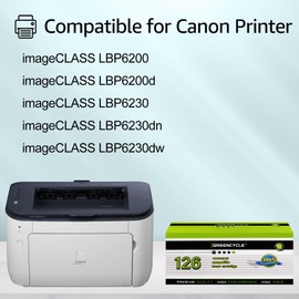 greencycle Compatible Toner Cartridge Replacement for Canon 126 CRG126 3483B001 Work with imageCLASS LBP-6230dn LBP-6230dw LBP-6200d LBP-6200 LBP-6230 Printer (Black, 1 Pack)