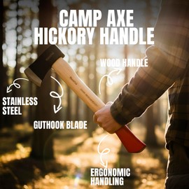 SZCO Watchfire 16" Camp Axe, Hickory Handle