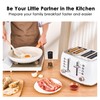 Roter Mond Toaster 4 Slice Retro Stainless Steel with Extra