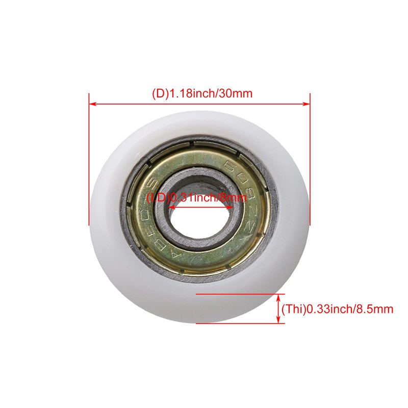 BQLZR Engineering Bearing Steel Ball Bearing Guide Roller Roller Round