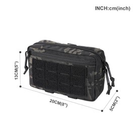 EXCELLENT ELITE SPANKER Tactical Molle Bag Nylon Tool Bag Equipment Tail Pack Tactical Belt Bag EDC Admin Pouch Bags (Multicam Black)