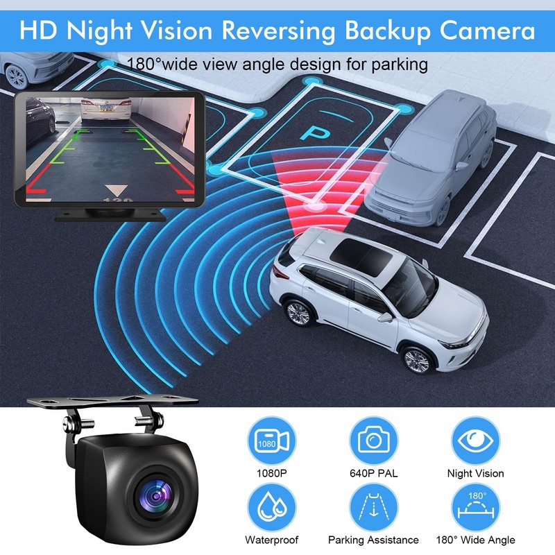 Capapro 7" HD Portable Carplay Wireless Touch Screen Double Din