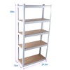 TREATLIFE HOME 5 Tier Laminated White Metal Shelving Unit -
