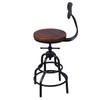 Diwhy Industrial Vintage Bar Stool,Kitchen Counter Height Adjustable Pipe Stool,Cast