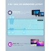 Wireless Keyboard and Mouse Backlit - Typewriter Keyboard with Retro