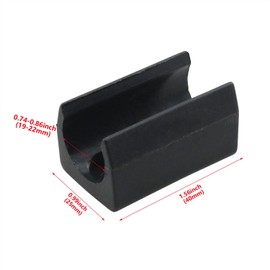 HJGarden 8PCS Black Plastic Saddle Glides Tubular Wire Frame Chair Feet