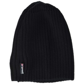 Schott NYC Men's Hat21 Beanie hat, Black, Taille Unique