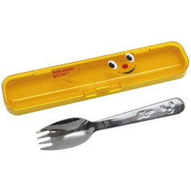 padou Nikkyoro Sparking Spoon & Case Set (YE), Stainless Steel, For Bento Box (H13.2 cm)