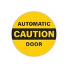 eDesign Caution Automatic Door Sticker - 6 Inches Diameter -