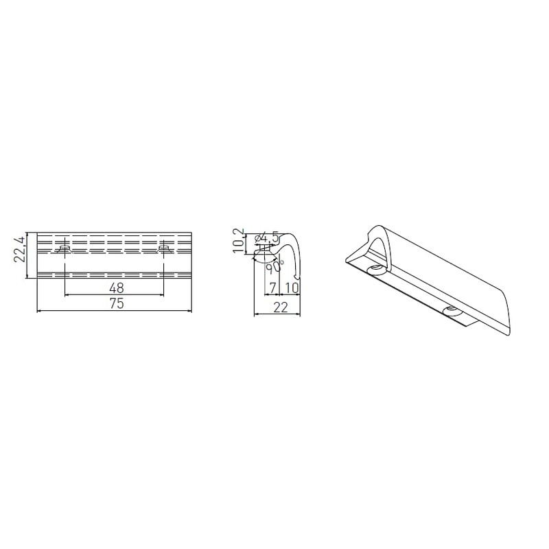 NAJDER Window Balcony Handle with Moving Latch, Corrosion Resistant, Anodized