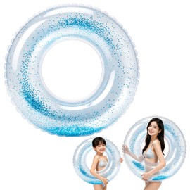 Cloud View Swim Ring for Kids, Adults, 60, 70, 80, 90, O Type, Swimming, Floaty, Strong Buoyancy, Cute, Float Ring, Glitter, Pool, Water Play, Bath, Beach, Sea Bath, Arm Ring, Summer Vacation