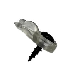 Glass Cabinet Panel Retainer Clips with Screws 25 Clips (Choose Your Offset and Color) by E.H.C. (Clear, 0/0 Flush)