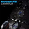 Zpana Car LED Digital Double Voltmeter, DC 12-24V Waterproof Round