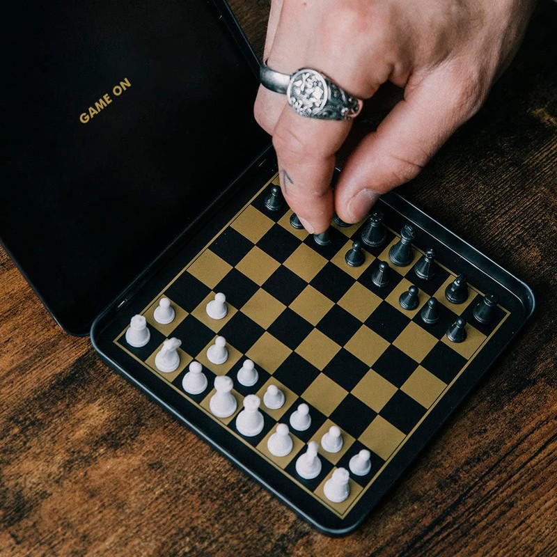 Iron and Glory Travel Chess Set - Magnetic Traveling Mini