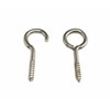 10 Hooks and 10 Eyes for Curtain Wire, Screw In,