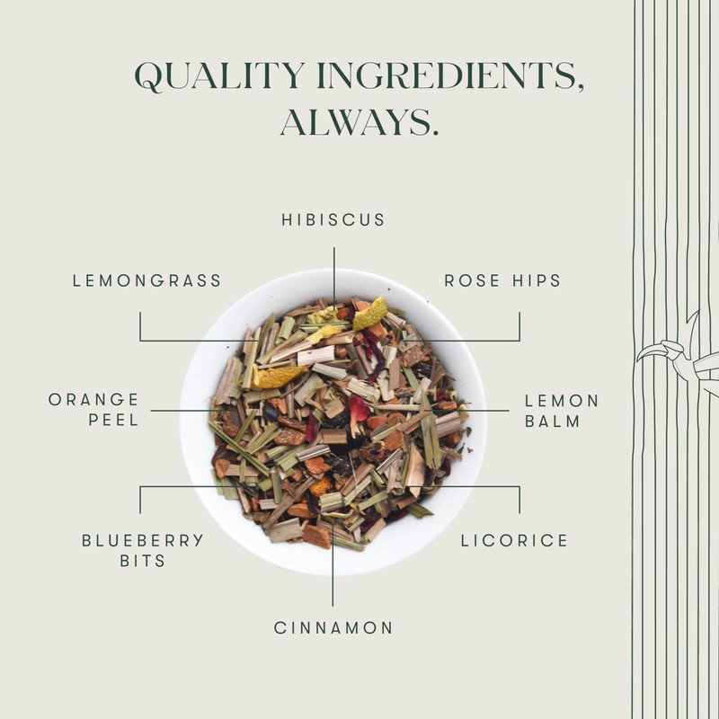 Luxmi Estates - Blueberry Herbal - Organic Blueberr Tea 100g