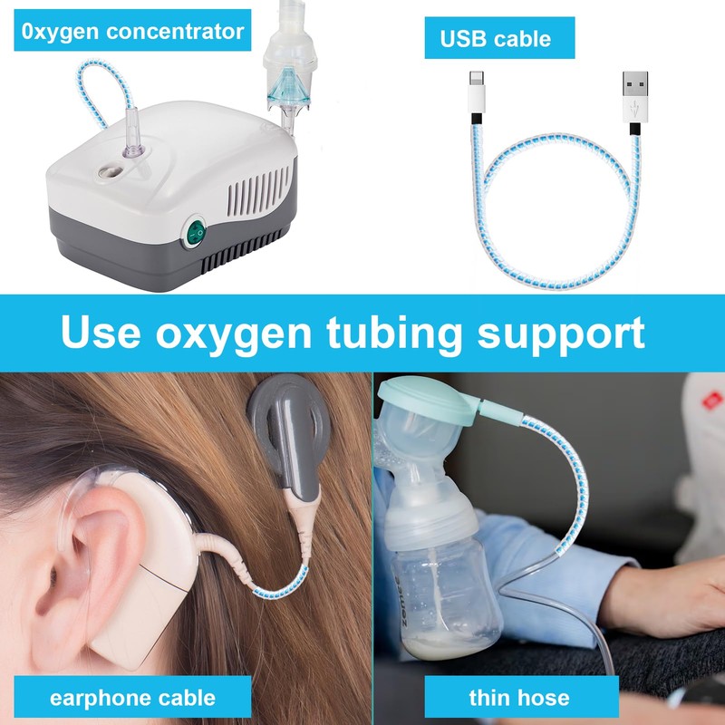 10 Pack Oxygen Tube Support Crimp Straightener for Oxygen Concentrator