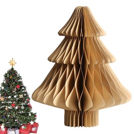 YGCHEN Christmas Honeycomb Table Decoration Honeycomb Christmas Tree Decoration 3D Paper Honeycomb Christmas Tree Christmas Decoration Honeycomb Christmas Tree Table Decoration Honeycomb Balls Tree