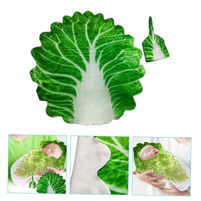 KOMBIUDA Cabbage Wrap Children's Hat Kit Blanket Set for Newborn