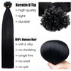 Elailite U-Tip Real Hair Bonding Extensions, Keratin Hair Extensions, Straight,