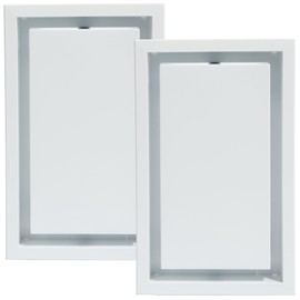 Fittes Framed Wall Vent [Lite] - 4"x10" - Cotton White - 2 Pack