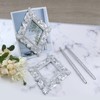 Mewutal 2 Pack Silver Curtain Tiebacks Square Curtain Holdbacks Plastic