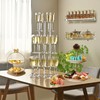 Laumffon Champagne Tower, Circle Acrylic Champagne Display Rack Stand with