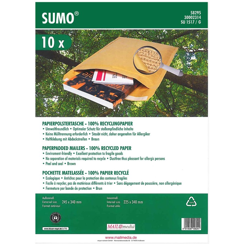 Sumo Paper Padding Envelopes Baun 245 x 340 mm Trapezium