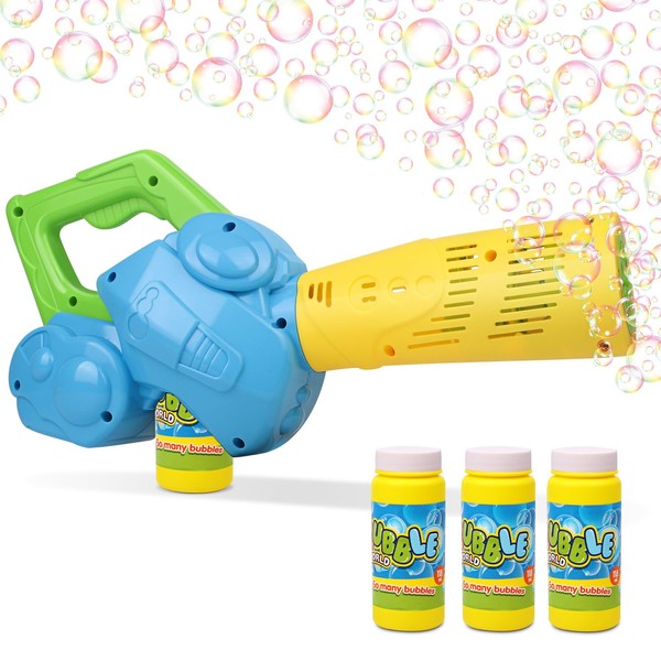 Duckura Bubble Leaf Blower for Toddlers, Kids Bubble Blower Gun Machine with 3 Bubble Solution, Summer Outdoor Toys, Halloween Party Favors Birthday Gifts Toys for Boys Girls Age 2 3 4 5+ Year Old