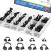 Glarks 121Pcs 8 Size Heavy Duty Black Double Gripping Nylon