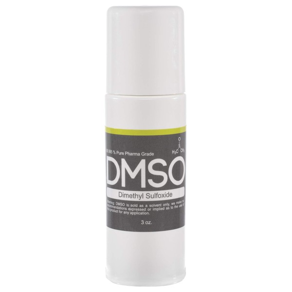DMSO Dimethyl Sulfoxide Pharma Grade 3 oz Roll on in BPA Free Container 99.995% Non Diluted, Odorless