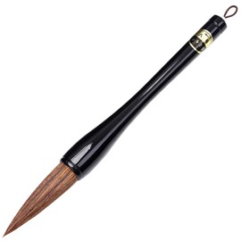 Calligraphy Brush, Beginning Writing Brush, For Large Articles, Brown Hair, Wooden Axis, Kitado (No. 8)